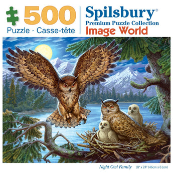 Night Owl Family Jigsaw Puzzle