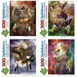 Set of 4 Carol Cavalaris Jigsaw Puzzles