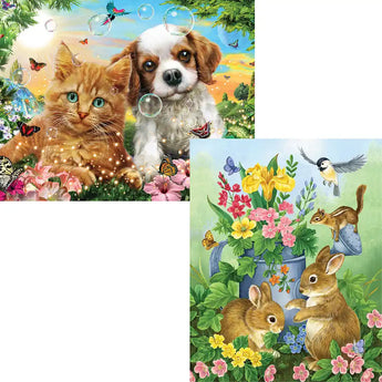 Fun with Furry and Feathery Friends Extra Large Piece 4in1 Multipack Jigsaw Puzzle Bundle