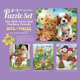 Fun with Furry and Feathery Friends Extra Large Piece 4in1 Multipack Jigsaw Puzzle Bundle