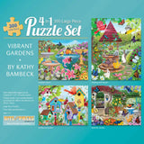 Vibrant Gardens 4in1 Multipack Jigsaw Puzzle Bundle by Kathy Bambeck