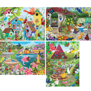 Vibrant Gardens 4in1 Multipack Jigsaw Puzzle Bundle by Kathy Bambeck