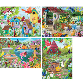 Vibrant Gardens 4in1 Multipack Jigsaw Puzzle Bundle by Kathy Bambeck
