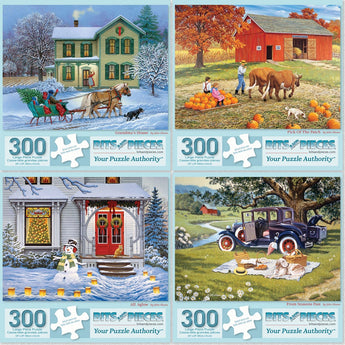 Set of 4 John Sloane Jigsaw Puzzles