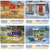 Set of 4 John Sloane Jigsaw Puzzles