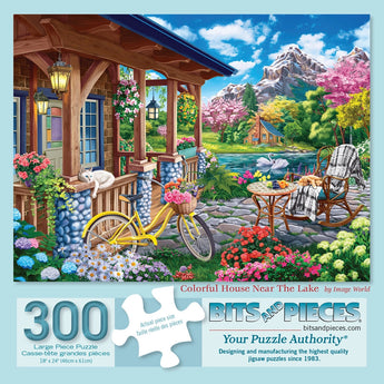 Colorful House Near The Lake Jigsaw Puzzle