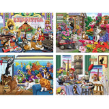 Set of 4 Nancy Wernersbach Jigsaw Puzzles