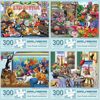 Set of 4 Nancy Wernersbach Jigsaw Puzzles
