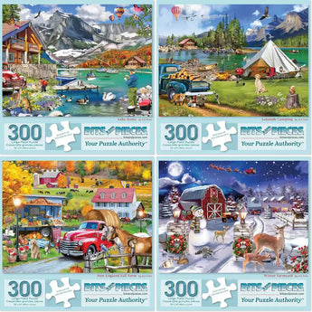 Set of 4 ALI Innis Jigsaw Puzzles