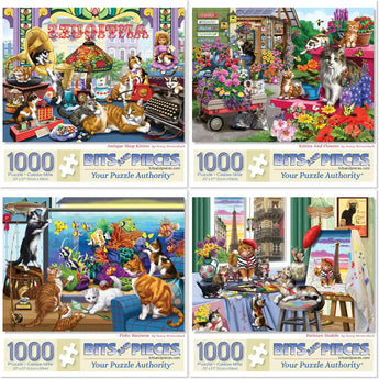 Set of 4 Nancy Wernersbach Jigsaw Puzzles