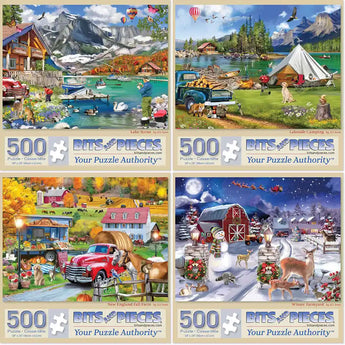 Set of 4 ALI Innis Jigsaw Puzzles