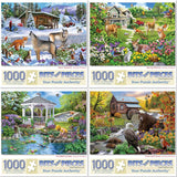 Set of 4 Mary Thompson Four Seasons Jigsaw Puzzles