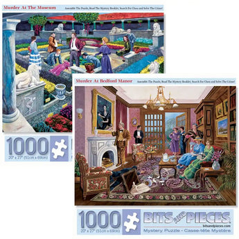 Set of 2 Gene Dieckhoner Jigsaw Puzzles