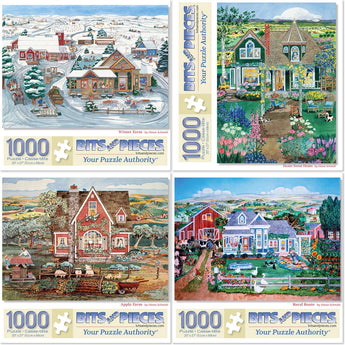 Set of 4 Diana Schmidt Jigsaw Puzzles