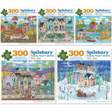 Set of 5 Kim Leo Jigsaw Puzzles