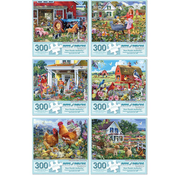 Set of 6 Oleg Gavrilov Jigsaw Puzzles