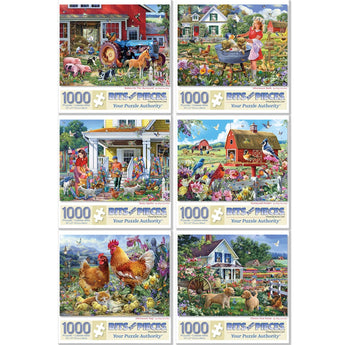 Set of 6 Oleg Gavrilov Jigsaw Puzzles
