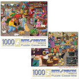 Set of 2 Joseph Burgess Jigsaw Puzzles