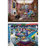 Set of 2 Gene Dieckhoner Jigsaw Puzzles