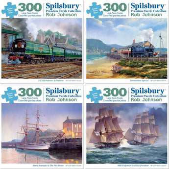 Set of 4 Rob Johnson Jigsaw Puzzles