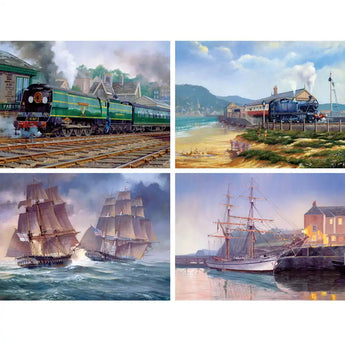 Set of 4 Rob Johnson Jigsaw Puzzles