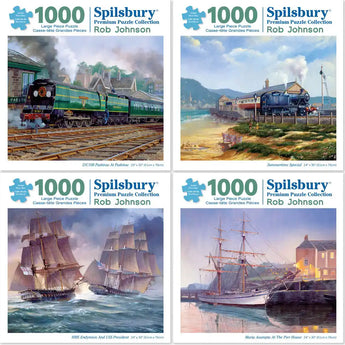 Set of 4 Rob Johnson Jigsaw Puzzles