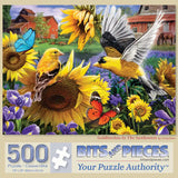 Goldfinches In the Sunflowers Jigsaw Puzzle