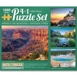 America The Beautiful 4 In 1 Multi Pack Puzzle Set