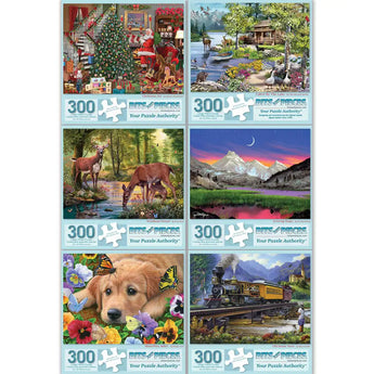 Set of 6  Best Selling Artists Puzzles Early Holiday Catalog