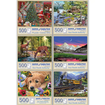Set of 6  Best Selling Artists Puzzles Early Holiday Catalog