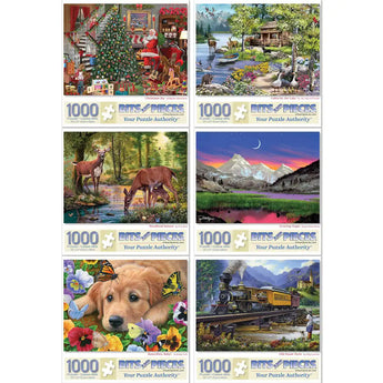 Set of 6  Best Selling Artists Puzzles Early Holiday Catalog