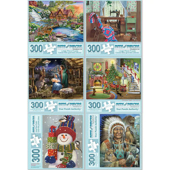 Set of 6  Best Selling Artists Puzzles Holiday Catalog