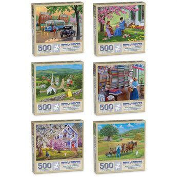 Set of 6: Jigsaw Puzzles By Artist John Sloane