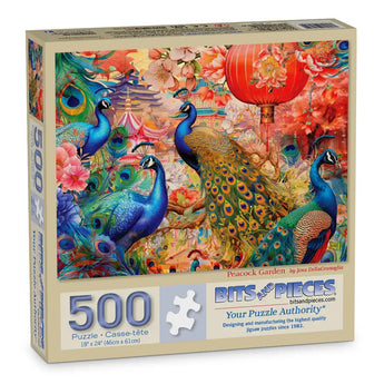 Peacock Garden Jigsaw Puzzle