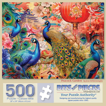 Peacock Garden Jigsaw Puzzle