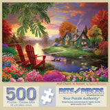 Red Chairs At Sunset Jigsaw Puzzle