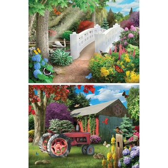 Set of 2  500 Piece Jigsaw Puzzles by Alan Giana